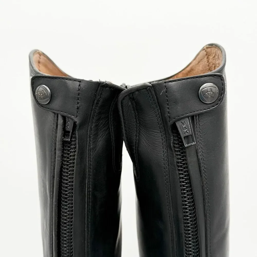 Tall Black Lace-Up Riding Boots - Women